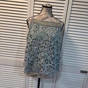 Blank London- Elegant Lace Overlay Women's Top Small